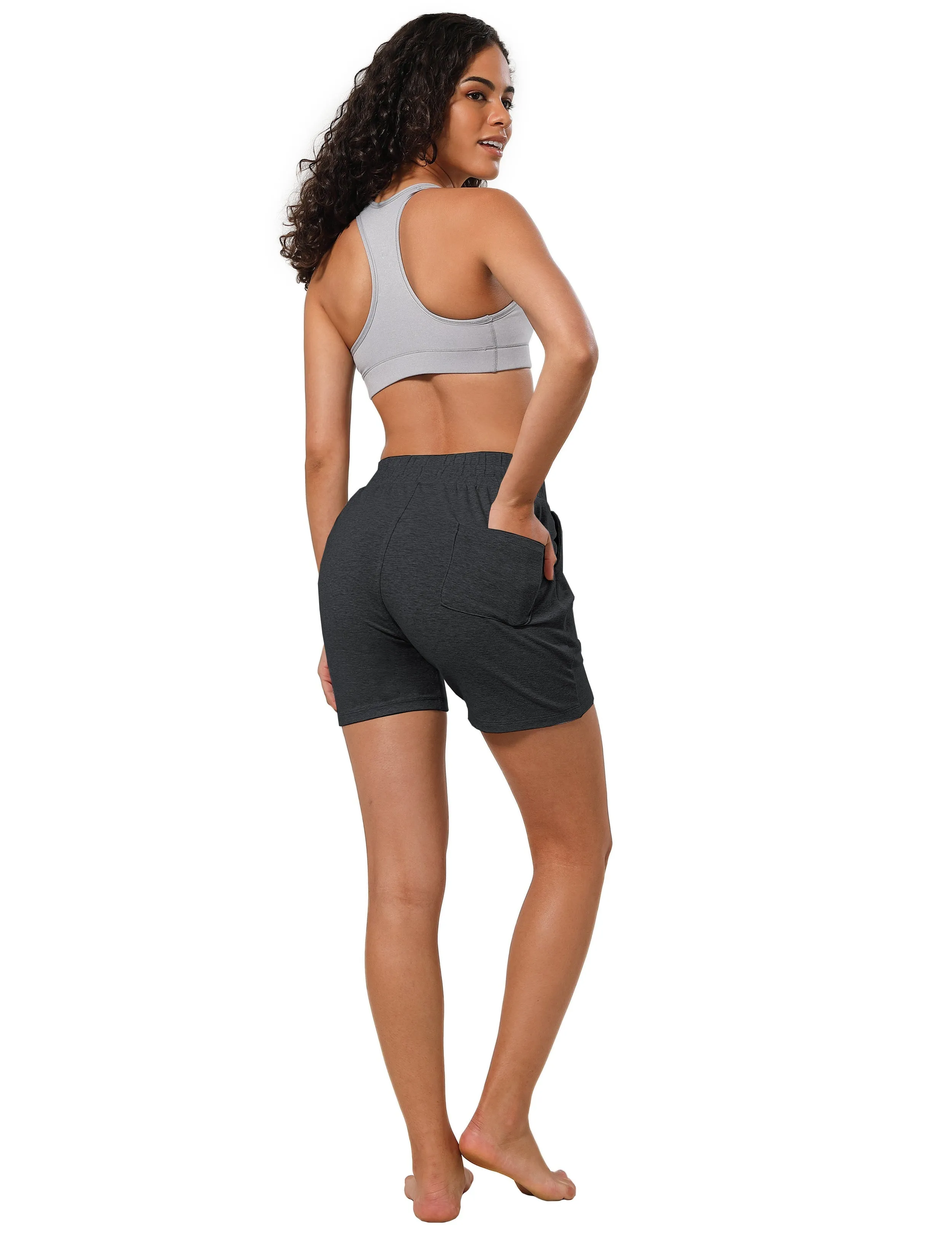 5" Joggers Shorts heathercharcoal_Biking